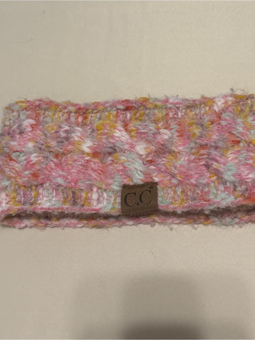 C.C Women’s Multicolor Pink Knit Winter Headband
